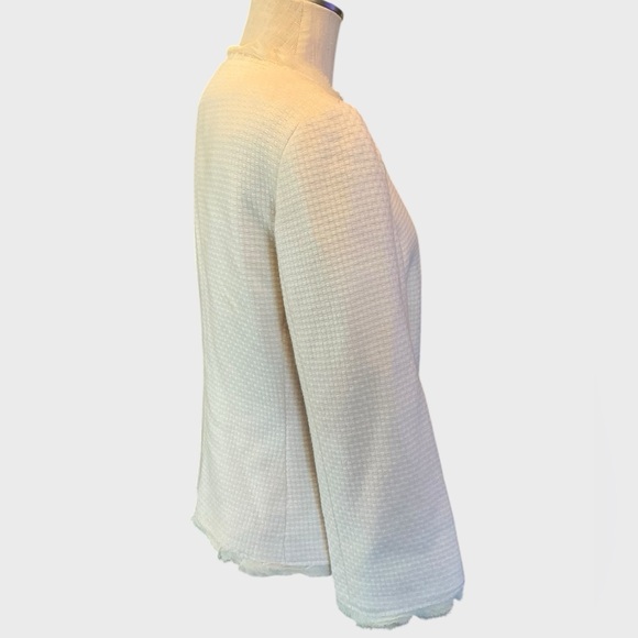 Banana Republic Blazer Jacket Vintage Ivory Pearl Wool - Picture 7 of 10